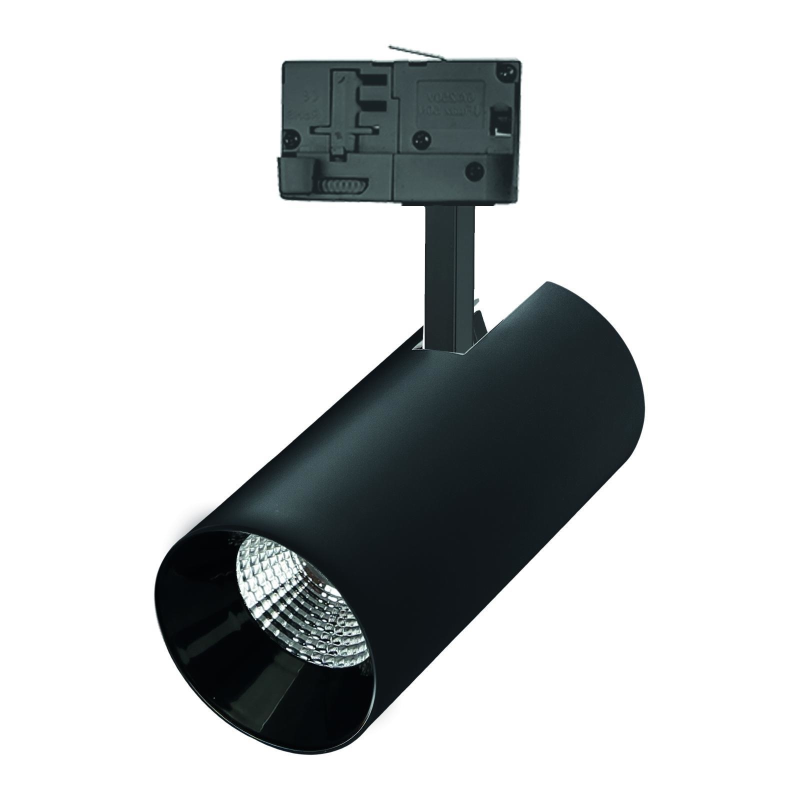 LED Railspot Zwart Tracklight – Universeel 3-Phase – 25W 104lm pw – 4000K helder wit licht
